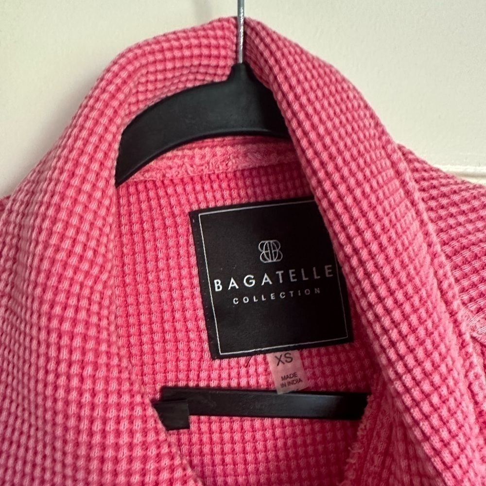 Hot pink ribbed shirt jacket - Picture 5 of 6